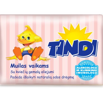 TINDI muilas vaikams su kviečių gemalų aliejumi (90 g)