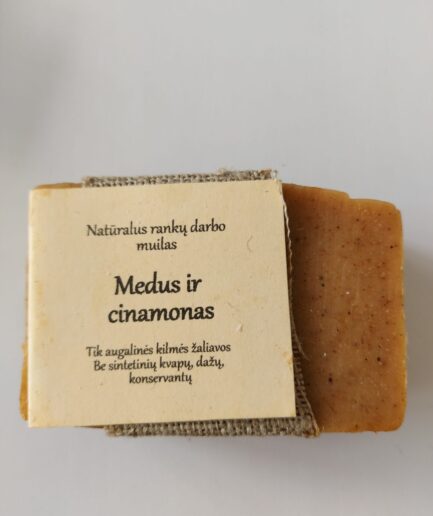 Natūralus rankų darbo muilas medus ir cinamonas(100g)